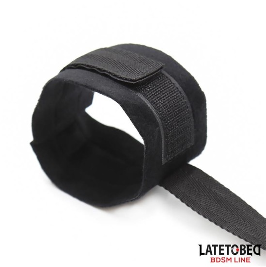 Latetobed Bdsm Line Restraint 3 Pieces Set Blindfold, Anklecuffs and Wristcuffs Adjustable