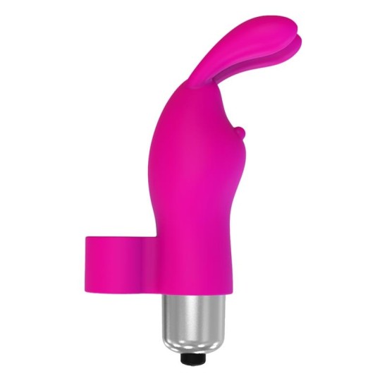 Latetobed Fingyhop Vibrating Bullet with Rabbit Silicone Pink