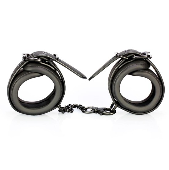 Intoyou Black Shadow Ankle Cuffs Vegan Leather