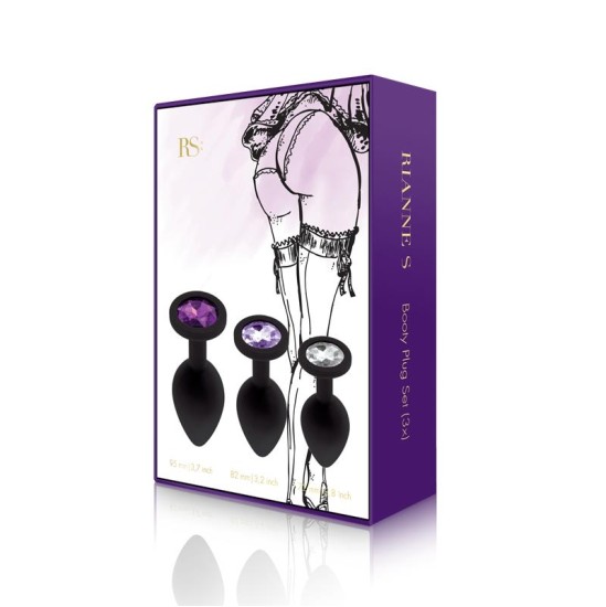 Rianne S RS - Soiree - Booty Plug Original Set 3x Black