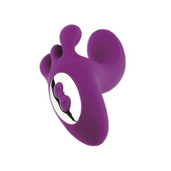 Feelztoys TriVibe G taško vibratorius su klitorio ir lytines lūpas stimuliuojančiu purplu