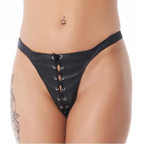 Bondage Play Briefs Black Adjustable