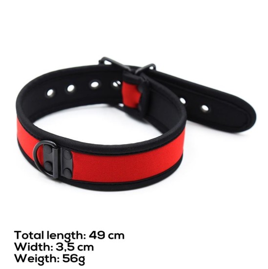 A-Gusto Neoprene Puppy Collar Adjustable Red