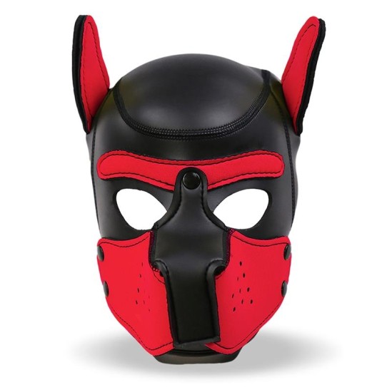 Intoyou Bdsm Line Hound Dog Hound with Removable Muzzle Neoprene Black/Red One Size