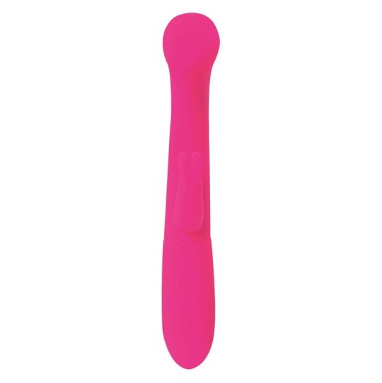 Goodies Cotton G-Spot and Rabbit Vibe USB Silicone Fuchsia