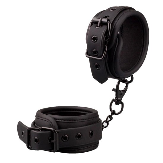 Intoyou Black Shadow Ankle Cuffs Vegan Leather