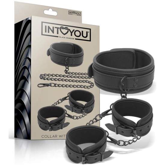 Intoyou Black Shadow Käe- ja kraekomplekt Vegan nahast