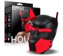 Intoyou Bdsm Line Hound Dog Hound with Removable Muzzle Neoprene Black/Red One Size