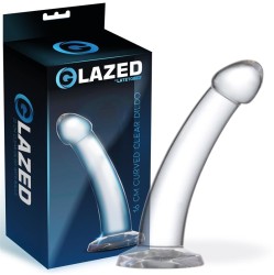Glazed Izliekts dildo kristāla materiāls 16 cm