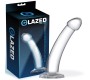 Glazed Lenkta dildo krištolinė medžiaga 16 cm