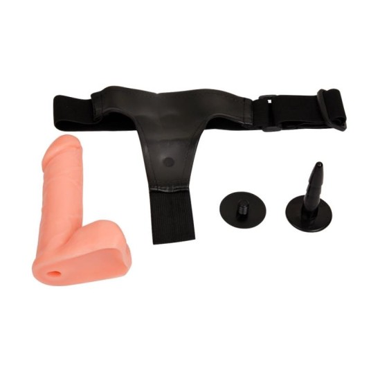 Baile Strap-On ar dildo un sēkliniekiem 17,5 cm