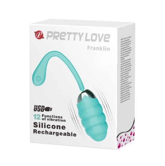 Prettylove Vibrējošā ola Franklin USB silikons