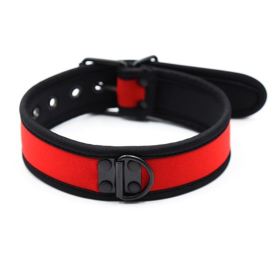 A-Gusto Neoprene Puppy Collar Adjustable Red