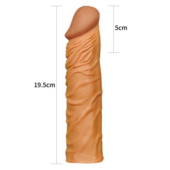 Lovetoy Penis Sleeve Add 2 Pleasure X Tender Brown