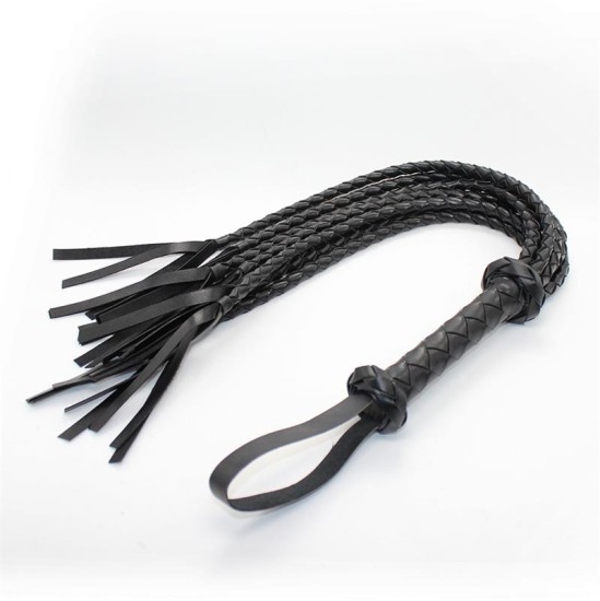 Latetobed Bdsm Line Punutud Flogger 75 cm Must