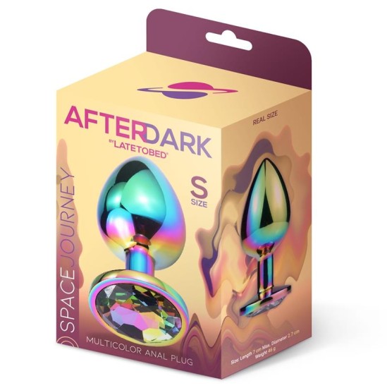 Afterdark Space Journey Multicolor Butt Plug with Jewel Size S