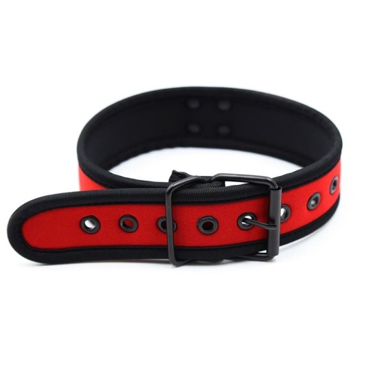 A-Gusto Neoprene Puppy Collar Adjustable Red