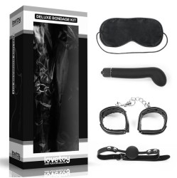 Lovetoy Bondage Kit Deluxe ar Vibrator Black