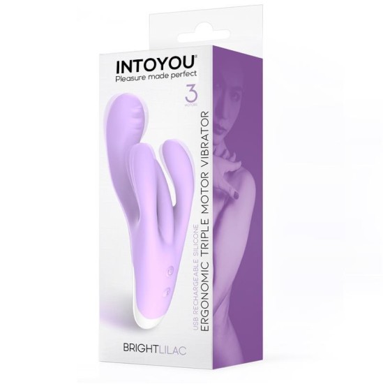 Intoyou Brightlilac Vibe Triple Motor Ergonomisks USB silikons