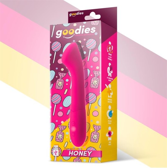 Goodies Honey G-Spot Vibe USB silikoninė fuksija