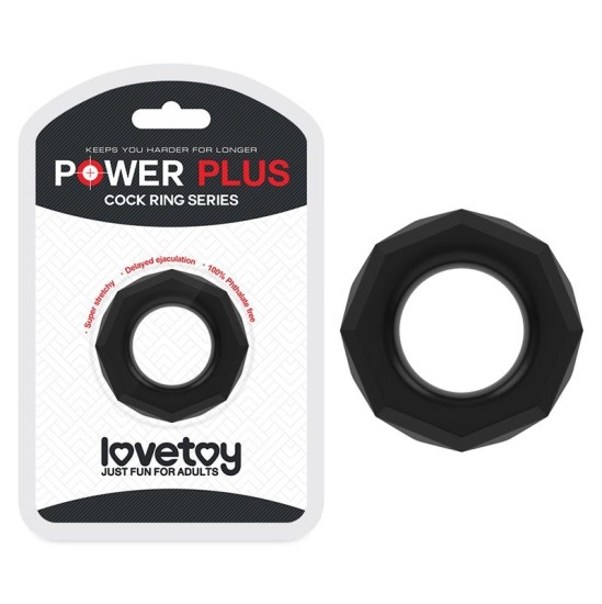 Lovetoy Кольцо для пениса Power Plus, черное