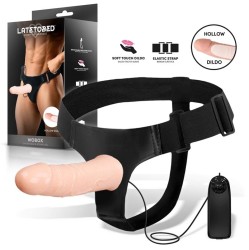 Harness Collection Latetobed Wobox Detachable Strap-On with Hollow Dildo, Vibration and Remote Control