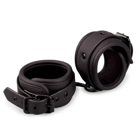 Intoyou Black Shadow Ankle Cuffs Vegan Leather