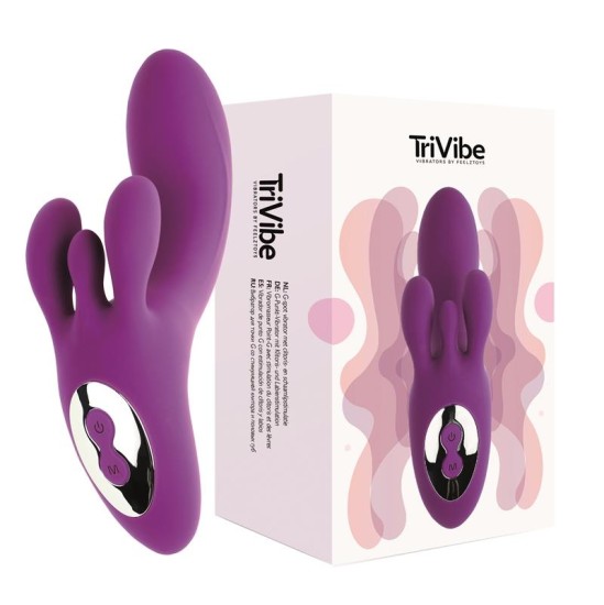 Feelztoys TriVibe G-Spot Vibraator kliitori ja häbemebuude stimuleerimisega lilla