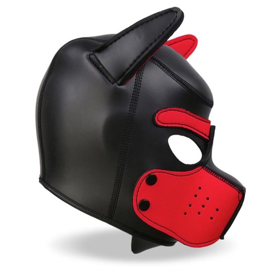 Intoyou Bdsm Line Hound Dog Hound with Removable Muzzle Neoprene Black/Red One Size