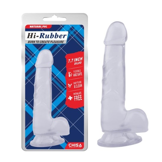 Chisa Дилдо Hi-Rubber 7.7 Прозрачный