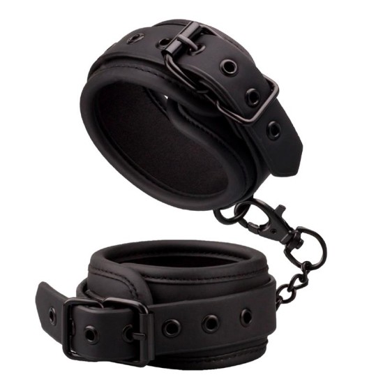 Intoyou Black Shadow Ankle Cuffs Vegan Leather