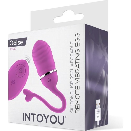 Intoyou Vibrējoša ola ar tālvadības pulti Odise USB silikona rozā krāsā