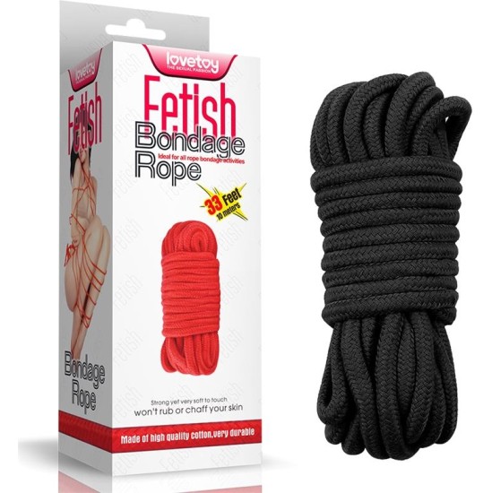 Lovetoy Rope Bondage Soft Black