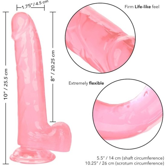 California Exotics CALEX IZMĒRS QUEEN DILDO - ROZĀ 20,3 CM