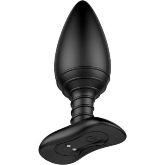 Action Asher Butt Plug with Remote Control Magnetic USB Black
