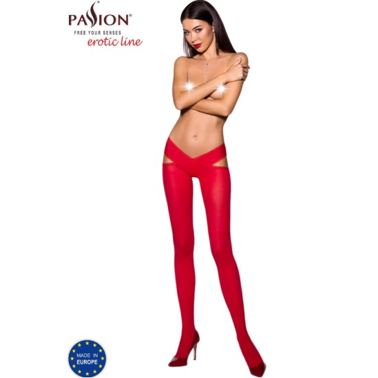 Passion Woman Garter & Stock PASSION — TIOPEN 005 STOCKING RED 1/2 (60 DEN)