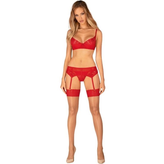 Obsessive Sets OBSESSIVE - INGRIDIA THREE PIECES RED M/L