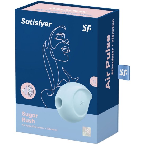 Satisfyer Air Pulse SATISFYER - СТИМУЛЯТОР И ВИБРАТОР SUGAR RUSH AIR PULSE, СИНИЙ