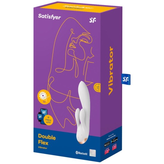 Satisfyer Connect APMIERINĀTĀJS — DOUBLE FLEX VIBRATOR APP WHITE