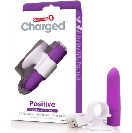 Screaming O RECHARGEABLE MASSAGER - POSITIVE.- PURPLE