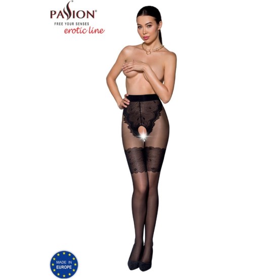 Passion Woman Garter & Stock PASSION — TIOPEN 013 MELNAS Zeķubikses 3/4 20/40 DEN