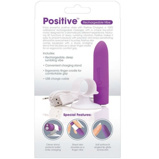 Screaming O RECHARGEABLE MASSAGER - POSITIVE.- PURPLE