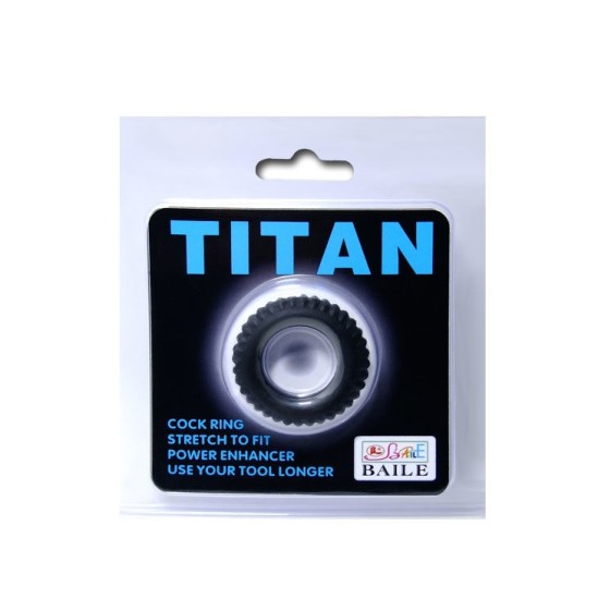 Baile For Him BAILE TITAN COCKRING BLACK 1.9CM