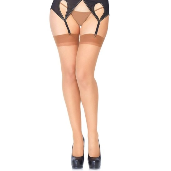 Leg Avenue Hosiery LEG AVENUE SHEER ZEĶES BRŪNAS VIENS IZMĒRS