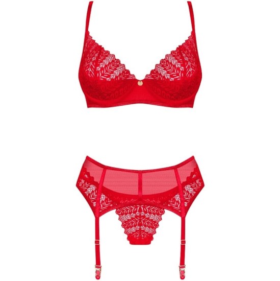 Obsessive Sets OBSESSIVE - INGRIDIA THREE PIECES RED M/L