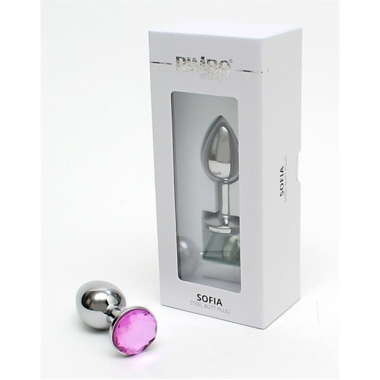 Rimba Toys Metal Butt Plug Sofia Pink Jewel