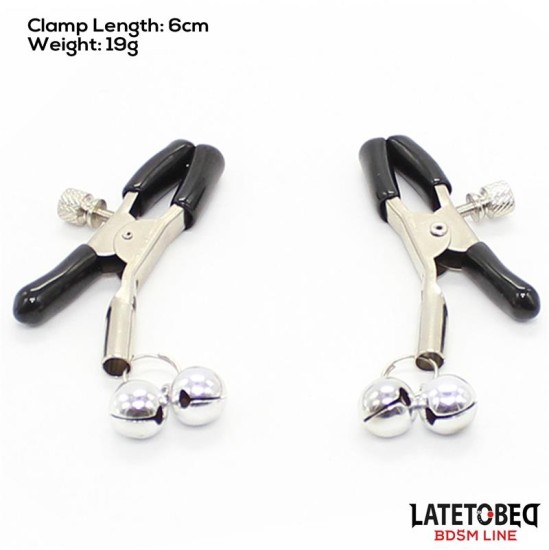 Latetobed Bdsm Line Зажимы для сосков с колокольчиком