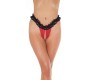 Amorable Rimba Open Briefs Black and Red One Size