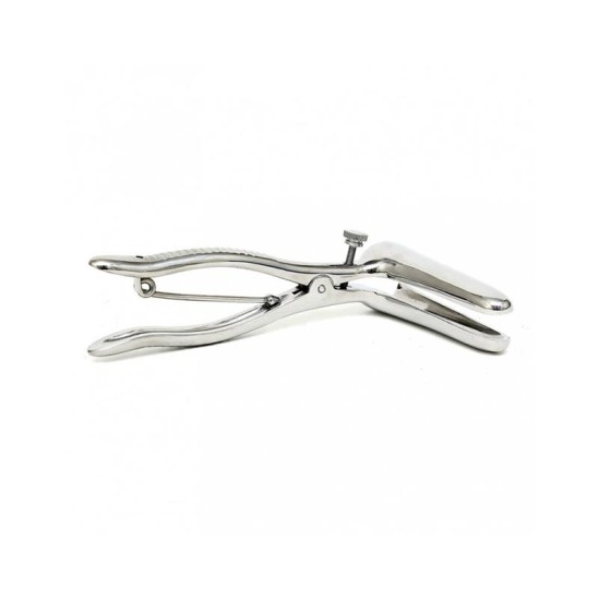 Bondage Play Anal Speculum with 2 Spoons Chrome-Silver