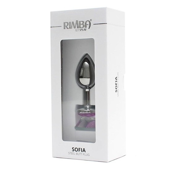 Rimba Toys Metal Butt Plug Sofia Pink Jewel